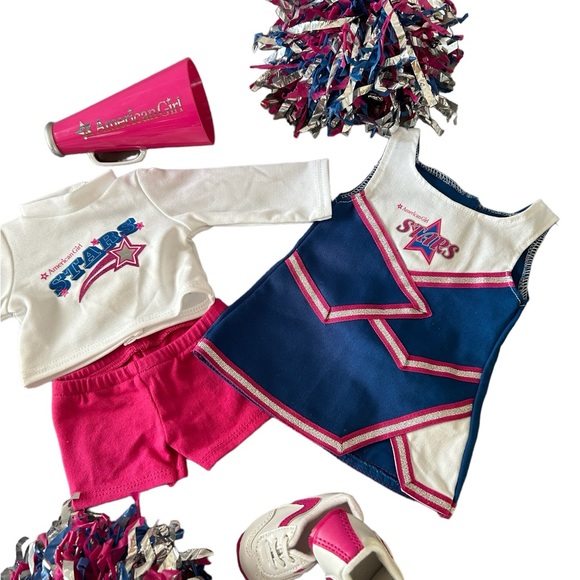 American Girl 18” Doll Truly Me 2-in-1 Cheer Gear Cheerleading Outfit Retired - Picture 3 of 16